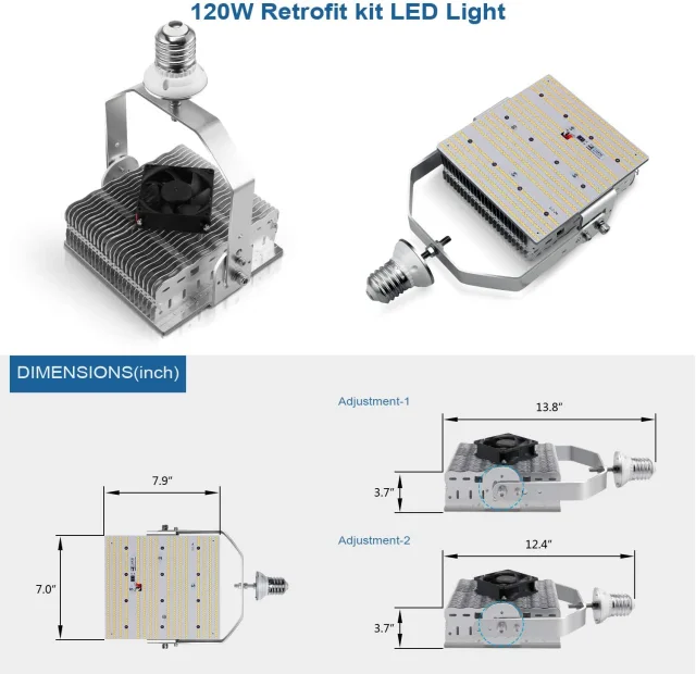 Ngtlight® 120W LED Retrofit Kits 17500LM 400W MH/HPS Equiv Parking Lot LED Shoebox Retrofit Lights 5700K E39