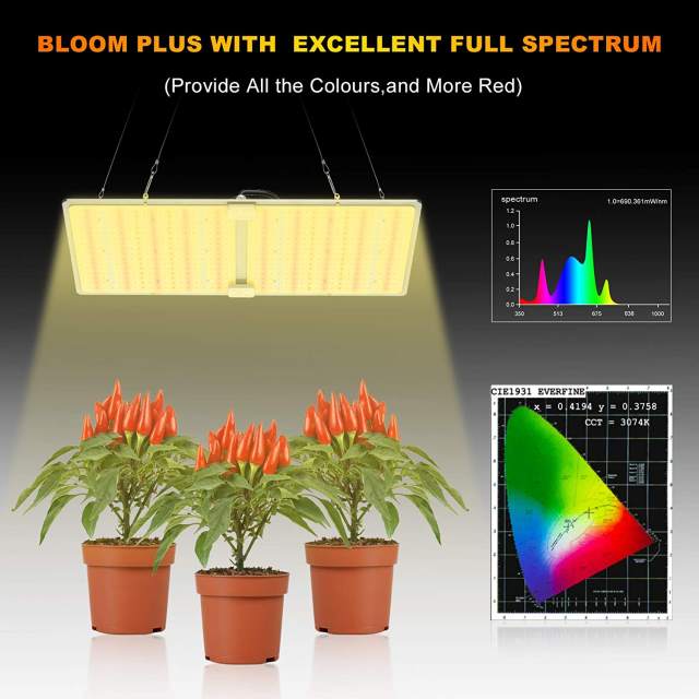 Ngtlight® 2000W LED Plant Grow Light with Remote Control Daisy Chain Dimmable Full Spectrum