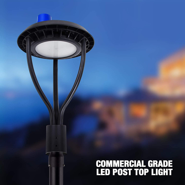 Ngtlight® 150W Led Post Top Lights With Photocell 21000Lm 5000K LED Circular Area Pole Light [800W Equivalent] IP65 Waterproof