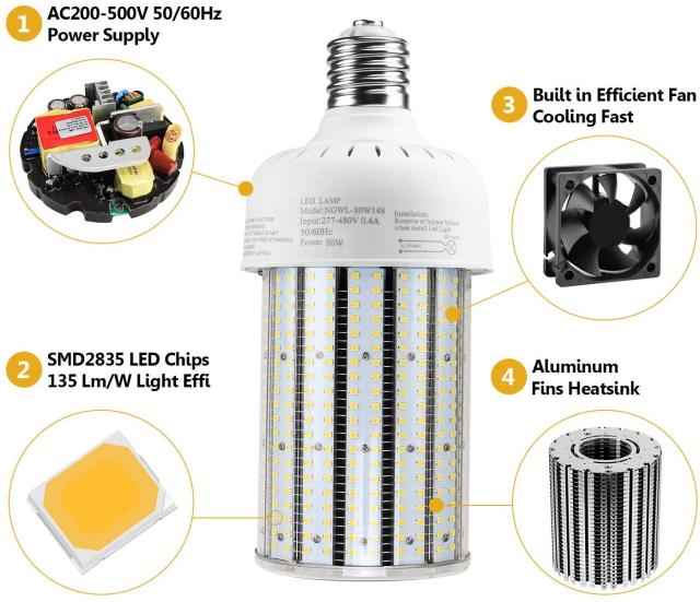 Ngtlight® 30W LED Corn Bulb Light E26/E27/E39/E40 Base 4200Lm 3000~6500K Replace 70W MH/HPS/HID/CFL