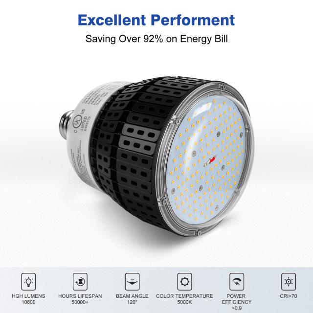 Ngtlight® 100W LED Retrofit Corn Bulbs PC Lens Cover 180 Degree Beam Angle 5 Years Warranty