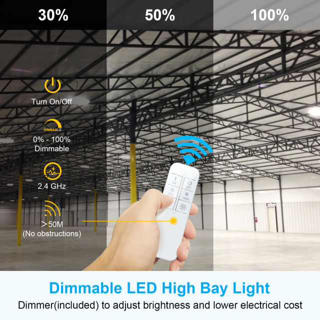 Ngtlight® 200W LED High Bay Light 30000LM (1000W HID/HPS Equiv)5000K Dimmable IP65 Commercial Warehouse Lighting Fixture