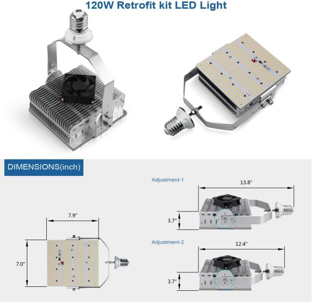 Ngtlight® 100W LED Retrofit Kits 14000LM 400W MH/HPS Equiv Parking Lot LED Shoebox Retrofit Lights 5700K E39