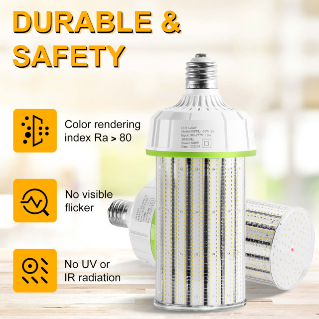 Ngtlight® 160W LED Corn Bulb Light E39 Base 22400Lm 3000~6500K Replace 400W MH/HPS/HID/CFL