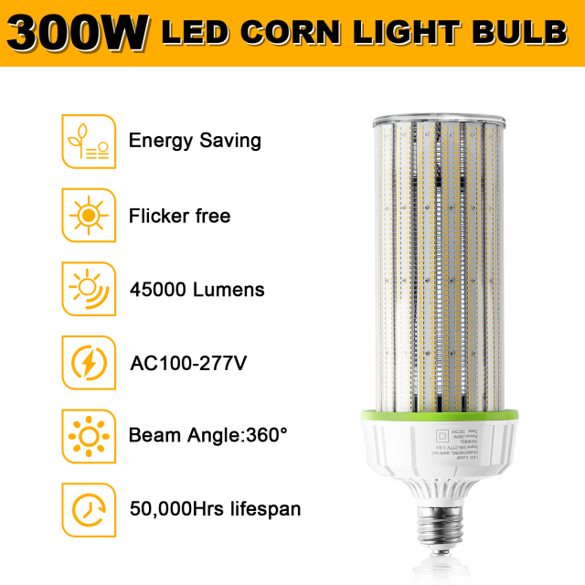 Ngtlight® 300W LED Corn Bulb Light E39 Base 42000Lm 3000~6500K Replace 1500W MH/HPS/HID/CFL