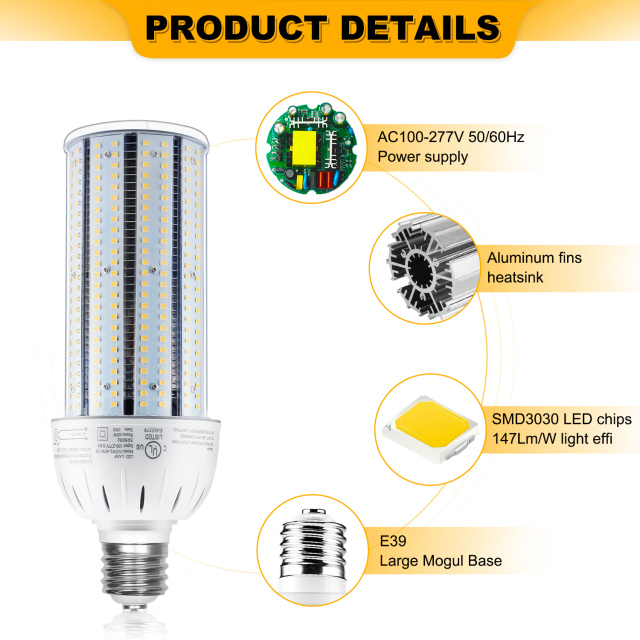 Ngtlight® 60W LED Corn Bulb Light E26 Base 8400Lm 3000~6500K Replace 150W MH/HPS/HID/CFL