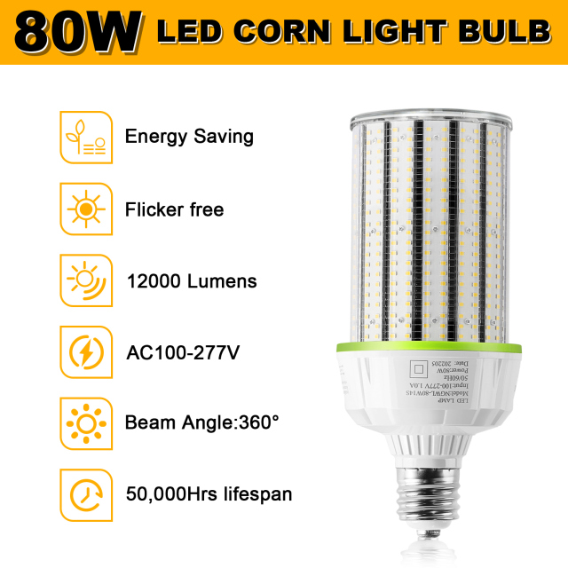 Ngtlight® 80W LED Corn Bulb Light E39 Base 11200Lm 3000~6500K 175W MH/HPS/HID/CFL