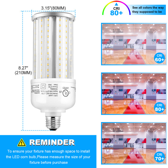 Ngtlight® 27W Die Casting LED Corn Light E26 Base 3800Lm 3000~6500K Replace 80W MH/HPS/HID/CFL