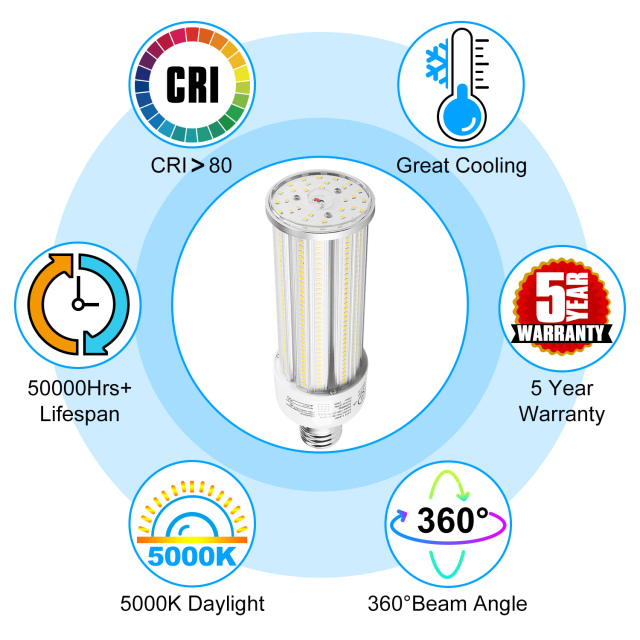 Ngtlight® 45W Die Casting LED Corn Light E39 Base 6350Lm 3000~6500K Replace 125W MH/HPS/HID/CFL