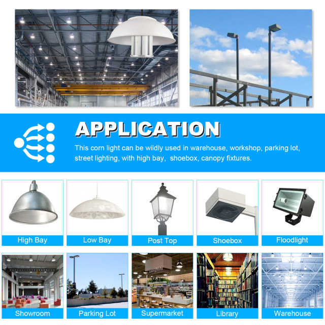 Ngtlight® 54W Die Casting LED Corn Light E39 Base 7600Lm 3000~6500K Replace 100W MH/HPS/HID/CFL