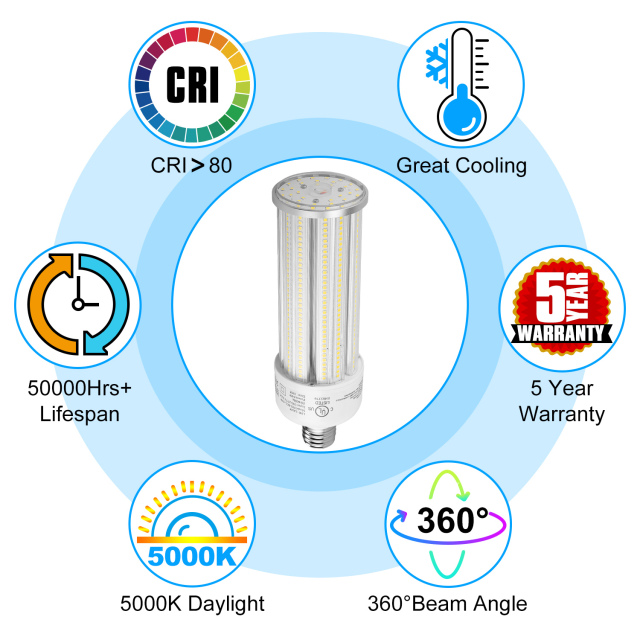 Ngtlight® 54W Die Casting LED Corn Light E39 Base 7600Lm 3000~6500K Replace 100W MH/HPS/HID/CFL