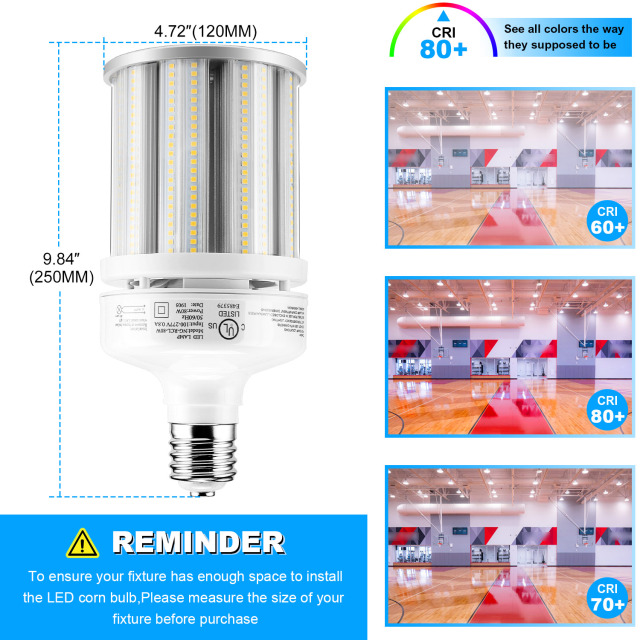 Ngtlight® 80W Die Casting LED Corn Light E39 Base 11300Lm 3000~6500K Replace 175W MH/HPS/HID/CFL