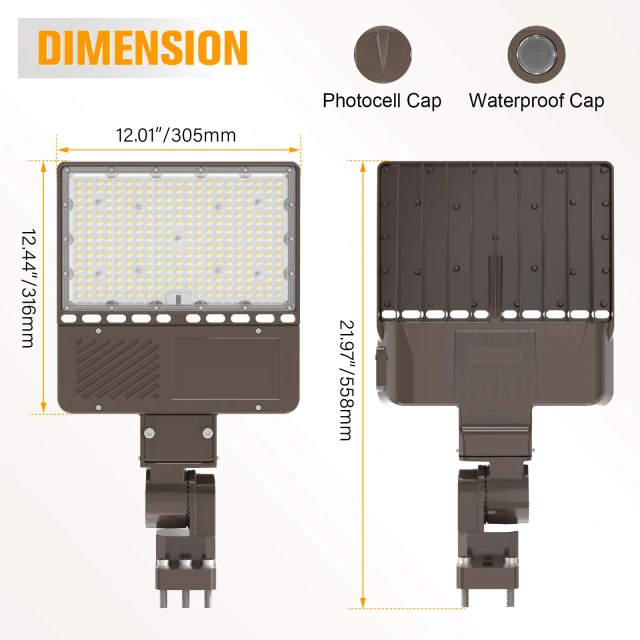 200W LED Parking Lot Light, Free Shipping from USA/CA