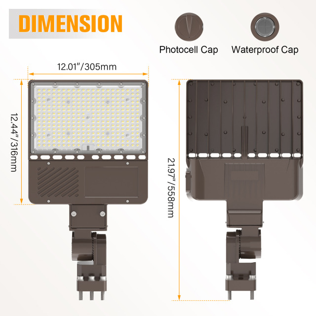 Ngtlight® 200W LED Parking Lot Lights 28000LM-800W MH/HID Replacement 5000K IP65 LED Shoebox Pole Lights For Driveway Tennis Court Slip Fitter