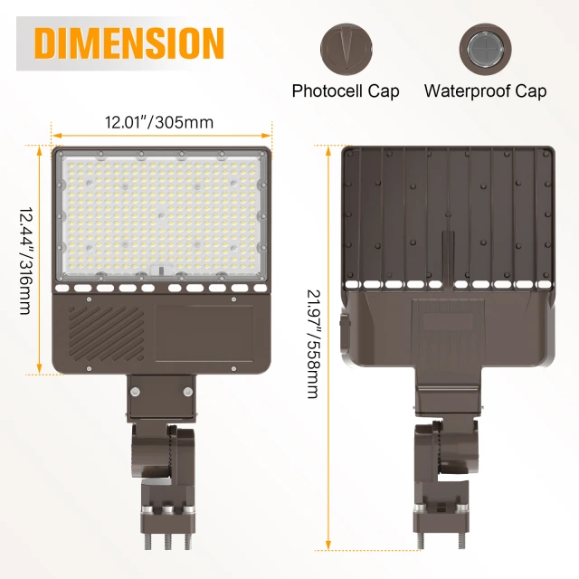 Ngtlight® 150W LED Parking Lot Lights 21000LM-400W MH/HID Replacement 5000K IP65 LED Shoebox Pole Lights For Driveway Tennis Court Slip Fitter