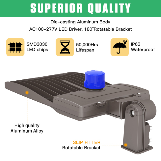 Ngtlight® 320W LED Parking Lot Light 44800LM UL DLC 5000K IP65 Outdoor Commercial Street Area Lighting