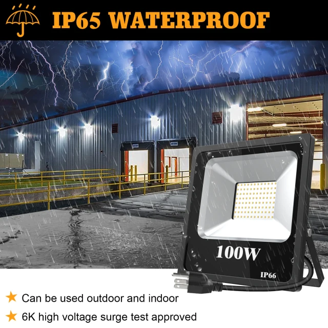 Ngtlight® 100W LED Flood Light Outdoor IP65 Waterproof 120 Degree Beam Angle 5 Years Warranty