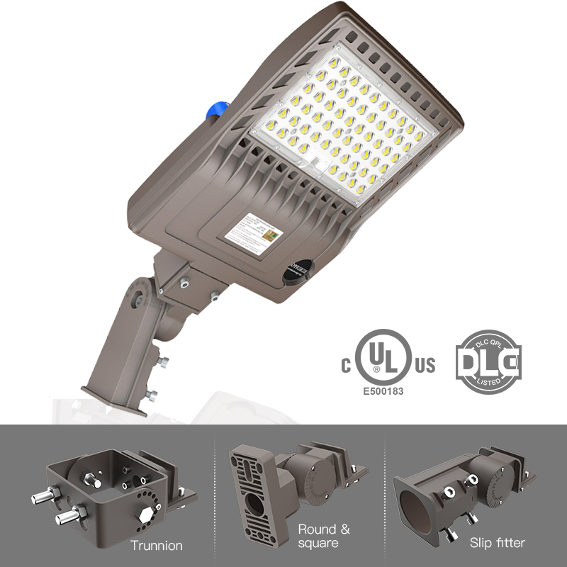 LEDMO 200W LED Parking Lot Lights Adjustable Slip Fit Mount with Dusk to Da - 2