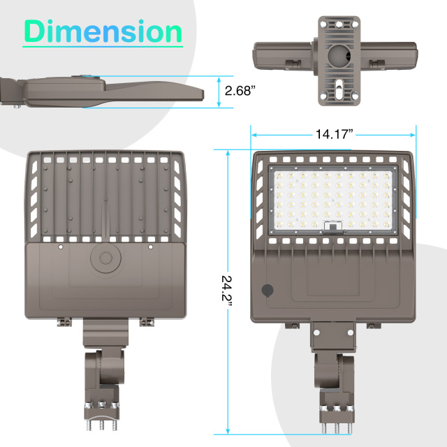 Ngtlight® 240W LED Parking Lot Light Built-in Photocell UL DLC 5000K IP65 Outdoor Commercial Street Area Lighting