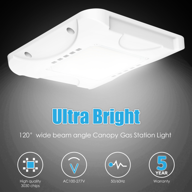 Ngtlight® 150W LED Canopy Light UL DLC Certified CCT Wattage Adjustable IP65