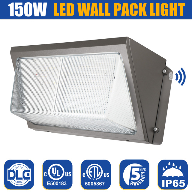 Ngtlight® 150W LED Wall Pack Light With Photocell 120-277V 5000K 15600LM IP65 Wallpack Glass Cover