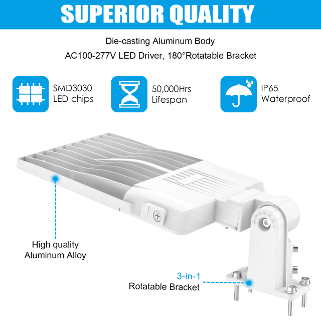 Ngtlight® 320W LED Parking Lot Lights 5000K IP65 LED Shoebox Pole Lights For Driveway Tennis Court Slip Fitter