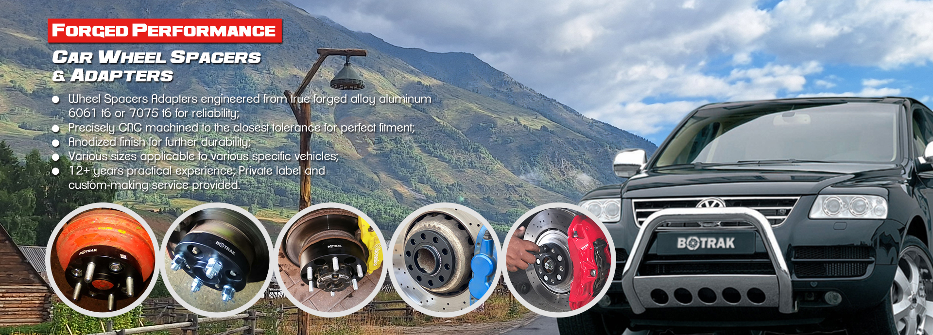 BOTRAK wheel spacers & adapters