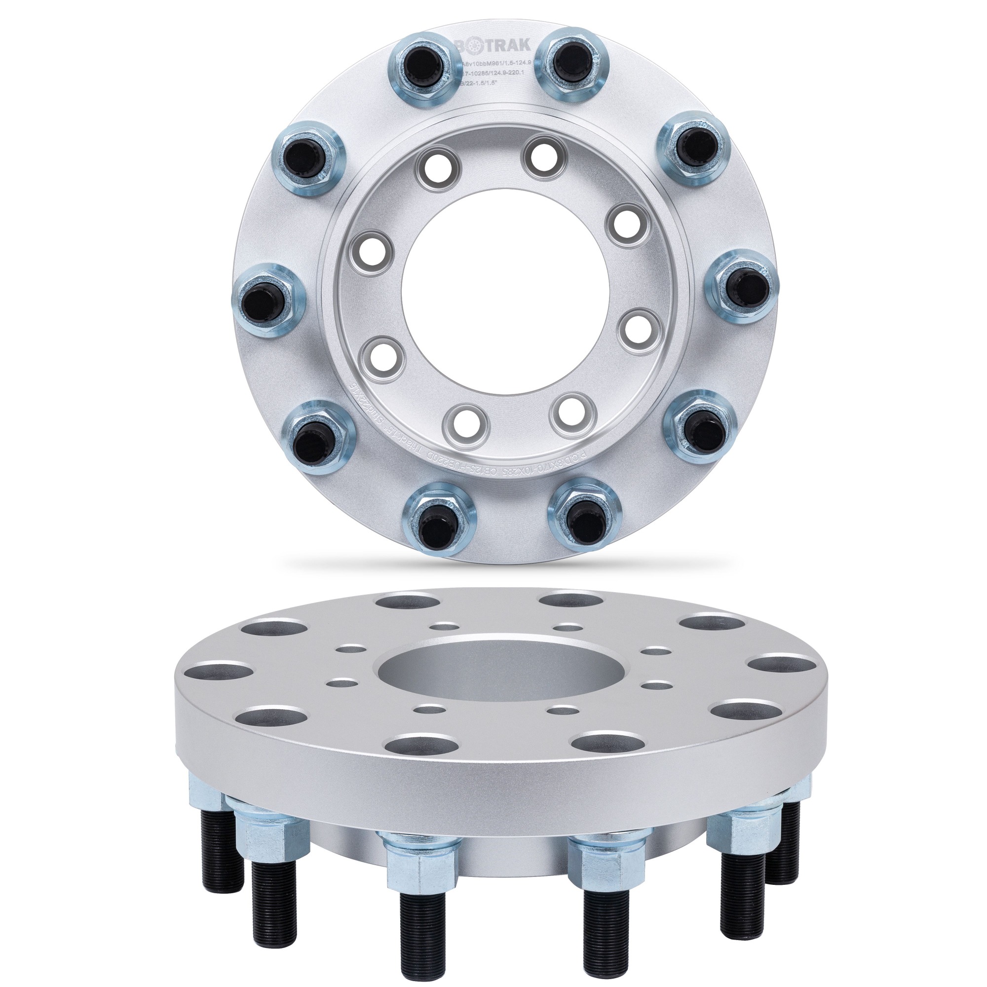 BOTRAK 8 lug to 10 lug 8x170 to 22.5" 24.5" 10x285 aluminum wheel adapter spacer fit ford f250 f350 dually