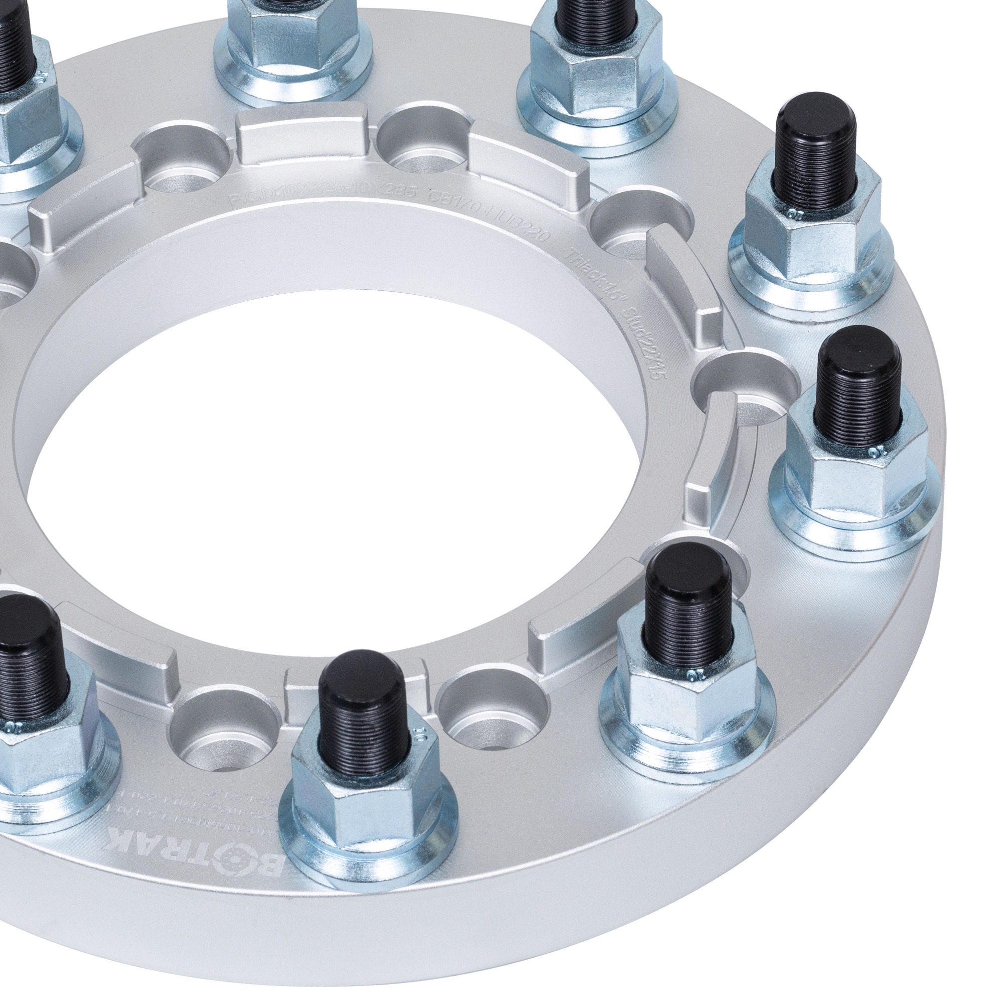 BOTRAK 10 to 10 Lug 10x225 to 10x285 22.5" 24.5" Rim Truck Wheel Adapters for ford F450 F550 Super Duty