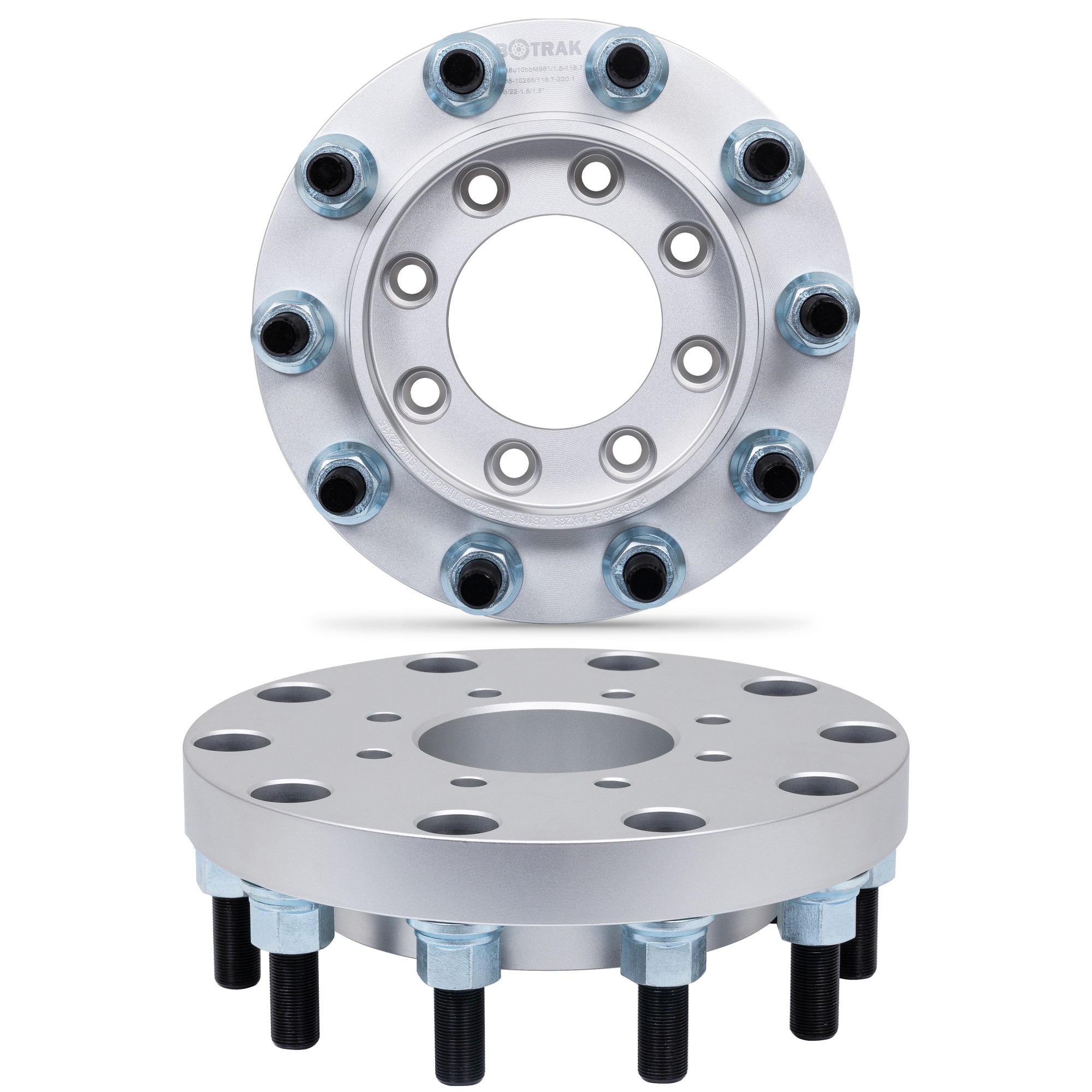 BOTRAK 8 to 10 lug Wheel Spacers Adapters 8x6.5 to 10x285 for Dodge Ram 2500 3500 Van Dually Rear Wheels 22.5" 24.5"