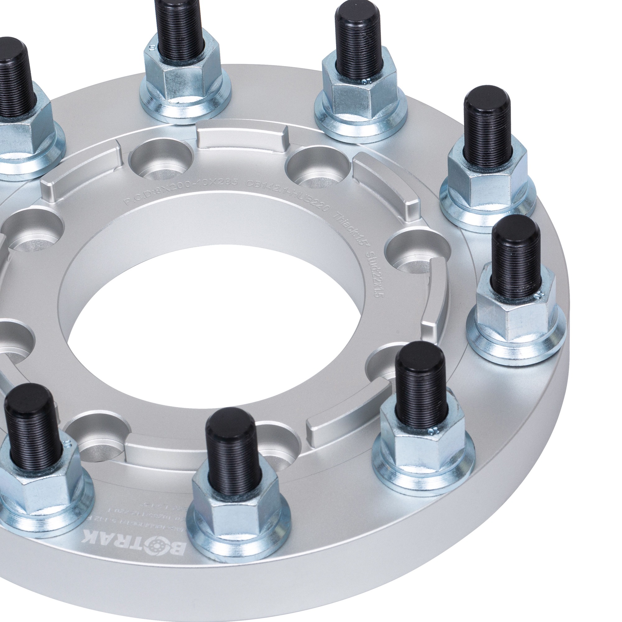BOTRAK 8 to 10 lug 8x200 to 10x285 Aluminum Wheel Spacer Adapter for ram 3500 4000 ford F450 F350 Single Wheel