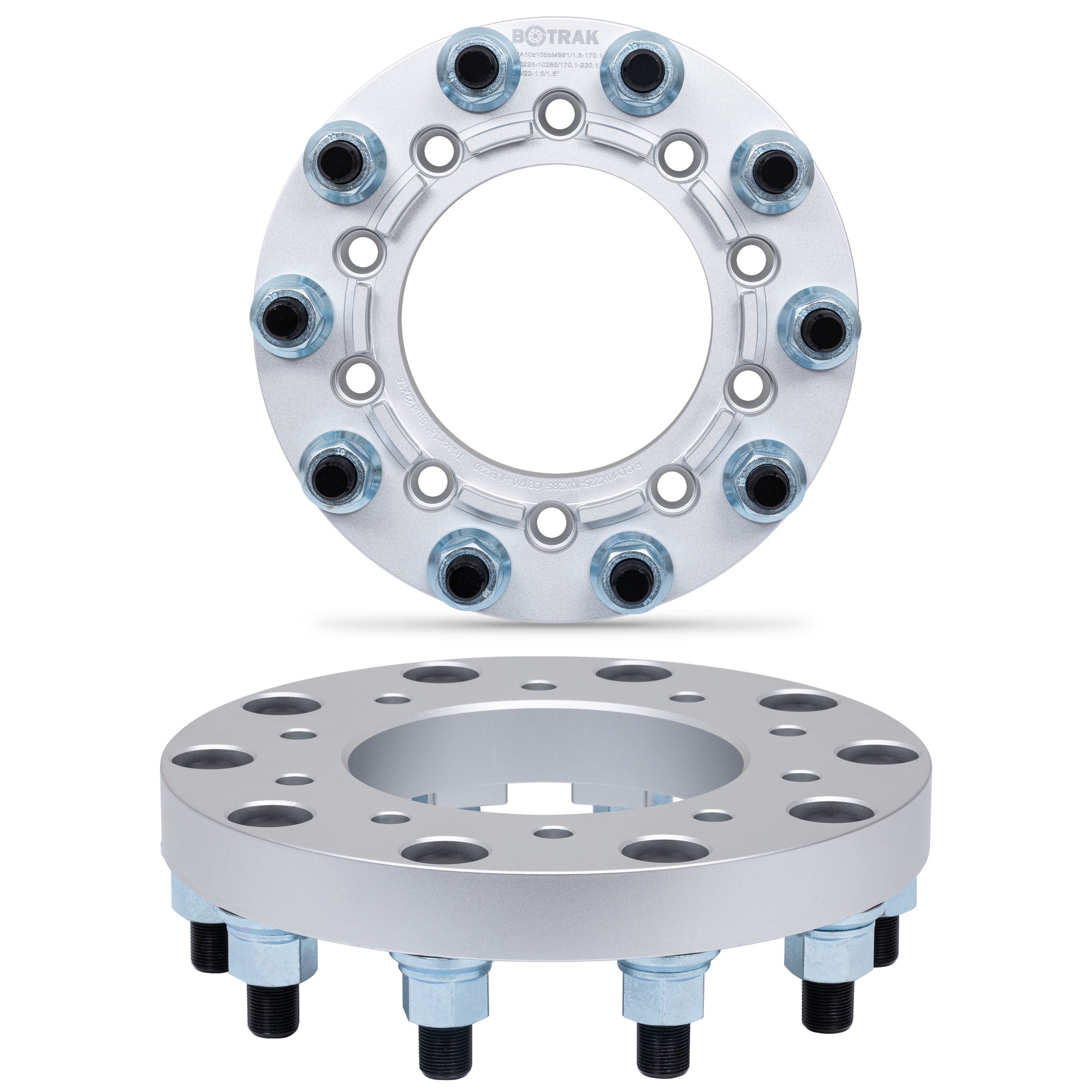 BOTRAK 10 to 10 Lug 10x225 to 10x285 22.5" 24.5" Rim Truck Wheel Adapters for ford F450 F550 Super Duty