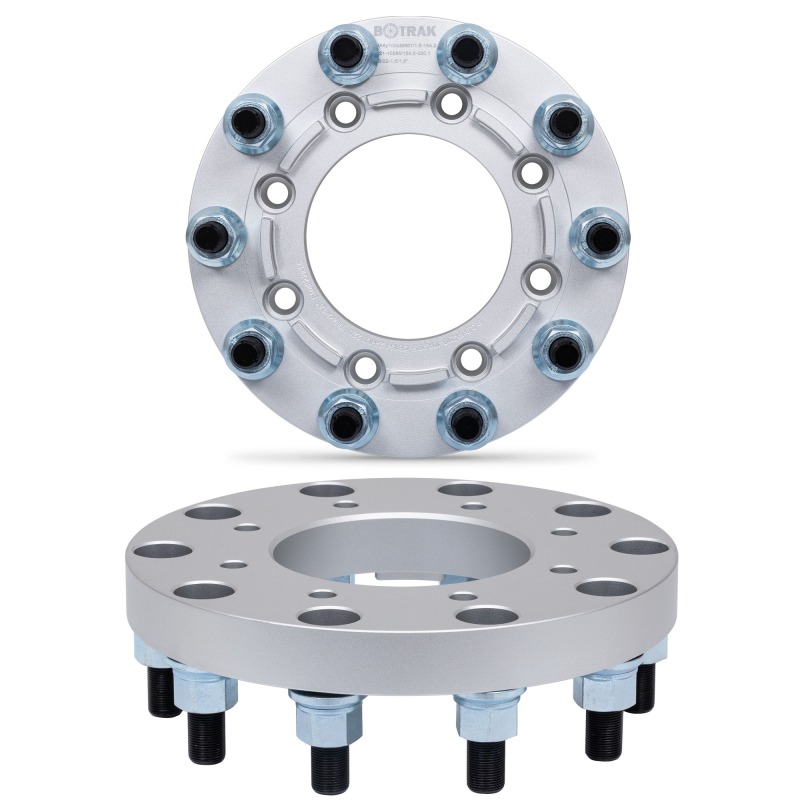 BOTRAK 8 to 10 Lug Forged T6 6061 8x210 to 10x285 Semi Truck Wheel Spacers Adapters for gmc sierra chevrolet 3500 Heavy Duty