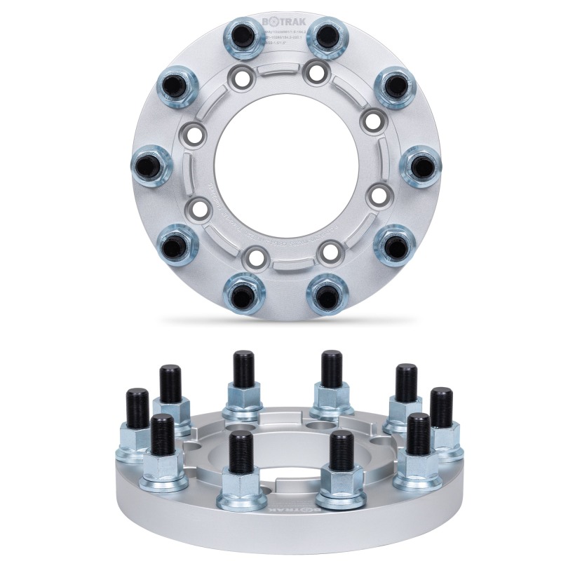 BOTRAK 8 to 10 Lug Forged T6 6061 8x210 to 10x285 Semi Truck Wheel Spacers Adapters for gmc sierra chevrolet 3500 Heavy Duty
