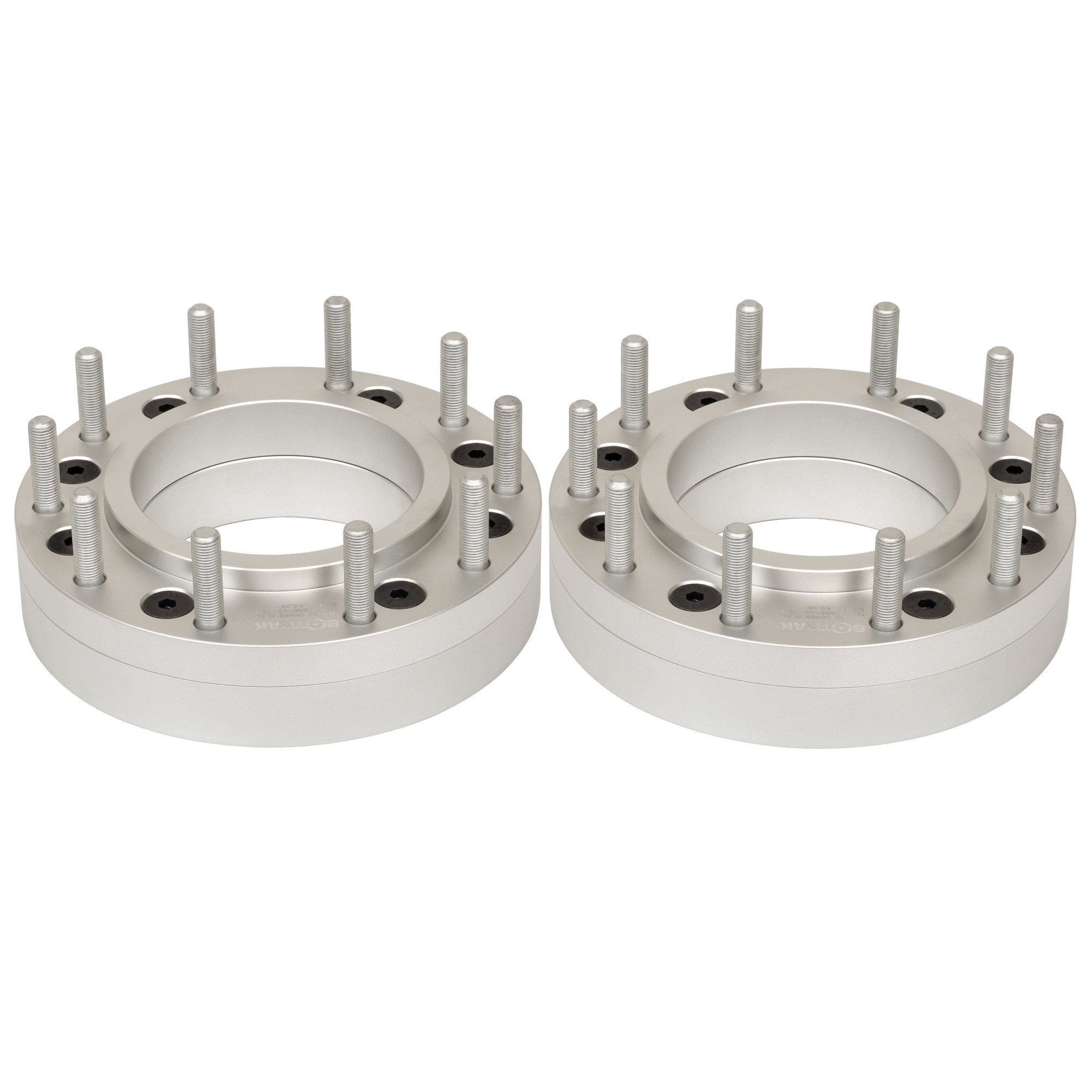 BOTRAK DWA 8 to 10 Lug 2.25 Inch 8x200 to 10x225 19.5" Rim Semi Wheel Adapter Spacer for ford F350 F450 Ram 3500 4000
