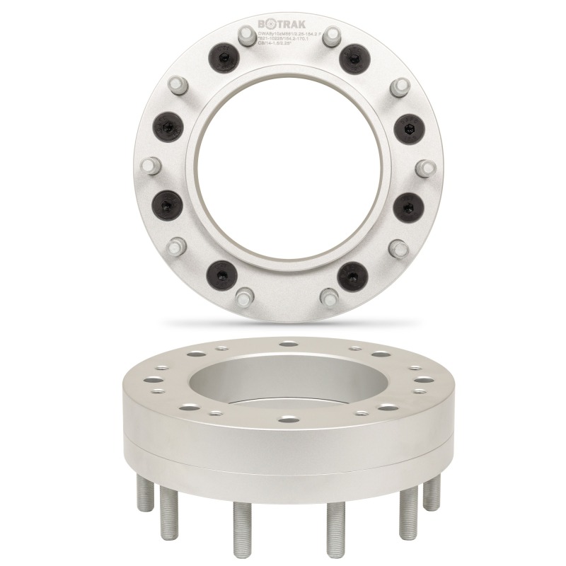 BOTRAK DWA 8 to 10 lug 2.25" 8x210 to 10x225 Semi Truck Wheel Adapter Spacer for Chevy Silverado 3500 HD GMC Sierra