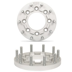 BOTRAK 8 to 10 Lug 8x6.5 to 10x225 Semi Single Wheel Spacer Adapter for ford F250 F350 2WD 4WD