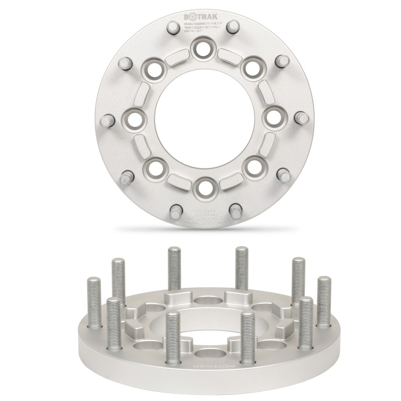 BOTRAK 8 to 10 Lug 8x6.5 to 10x225 Semi Single Wheel Spacer Adapter for ford F250 F350 2WD 4WD