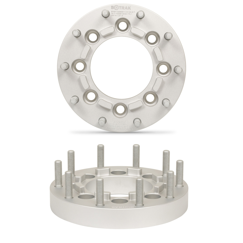BOTRAK 8 to 10 Lug 8x170 to 10x225 19.5" Rim Semi Truck Wheel Spacers Adapters for ford F250 F350 Single Wheel