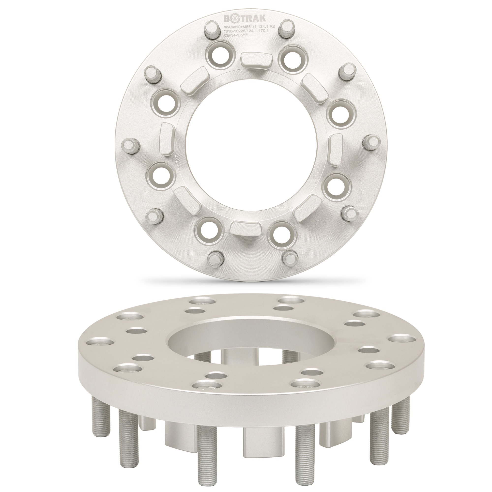 BOTRAK 8x180 to 10x225 Forged Dually Wheel Spacer Adapter 8 to 10 Lug for GMC Sierra Chevy Silverado 2500 3500