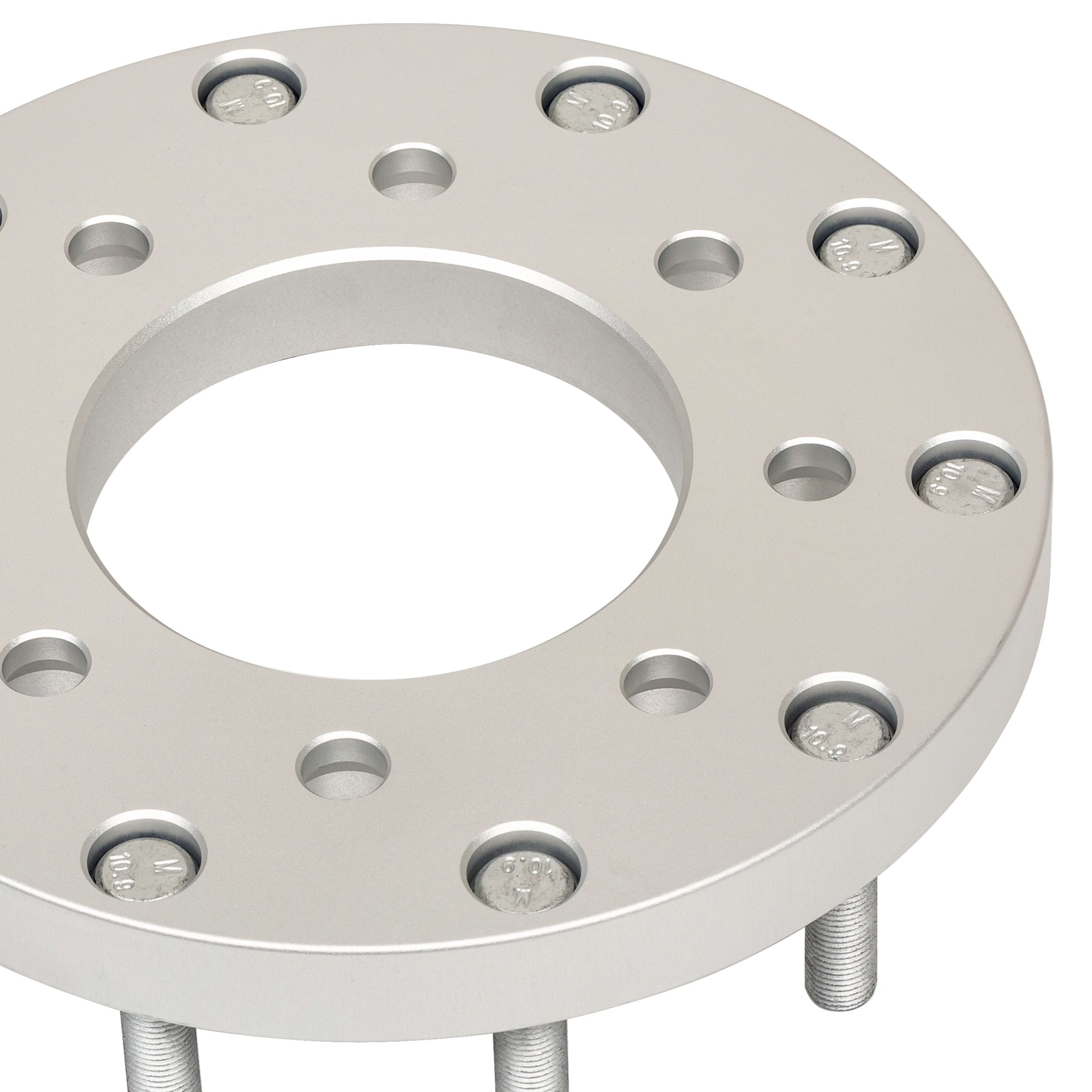 BOTRAK 8 to 10 Lug 8x6.5 to 10x225 Semi Single Wheel Spacer Adapter for ford F250 F350 2WD 4WD