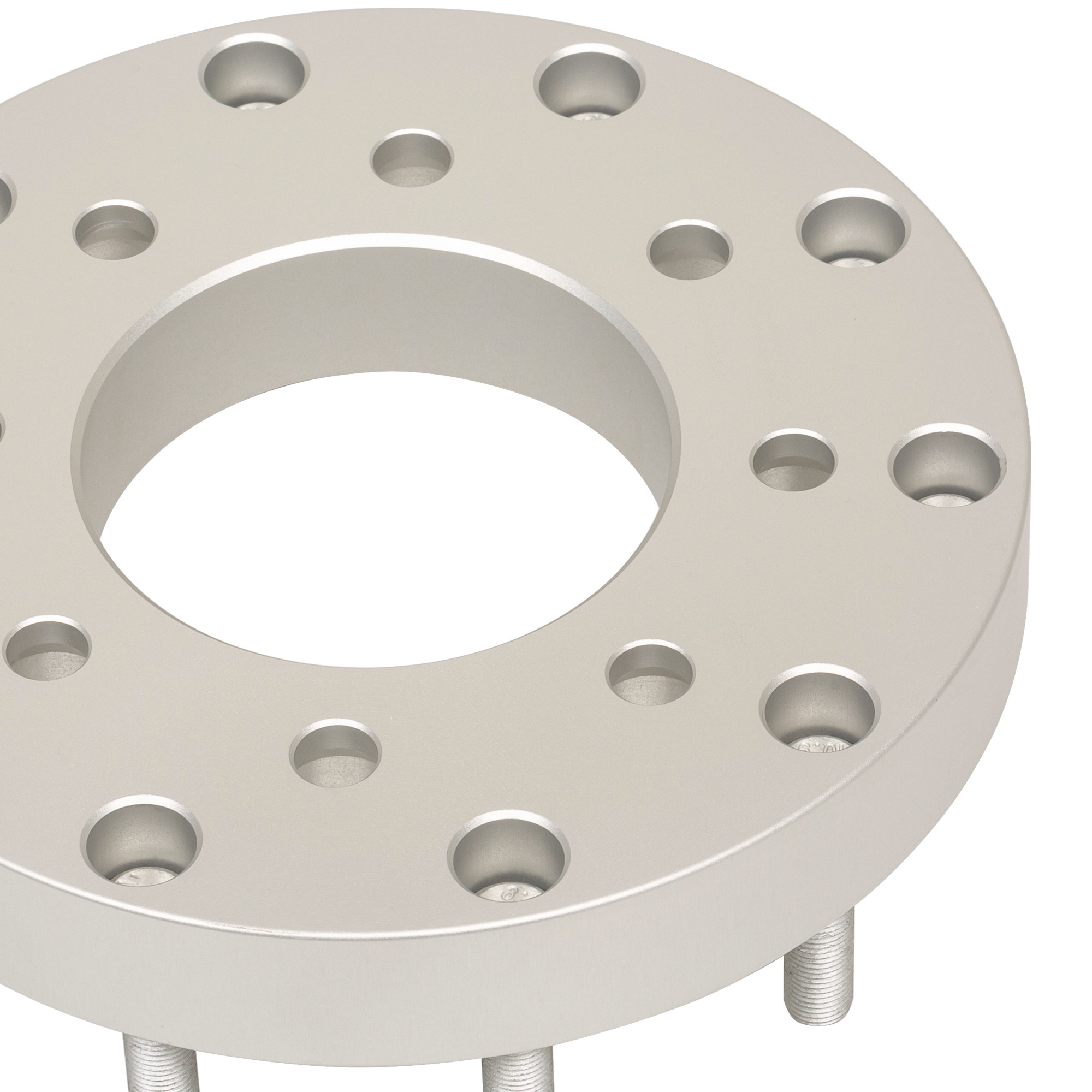 BOTRAK 8 Lug to 10 Lug 8x6.5 to 10x225 19.5" Semi Wheel Spacers Adapters for dodge ram 2500 3500