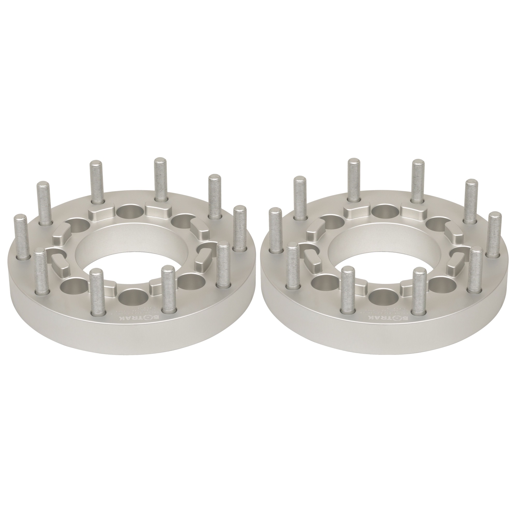 BOTRAK 8 Lug to 10 Lug 8x6.5 to 10x225 19.5" Semi Wheel Spacers Adapters for dodge ram 2500 3500