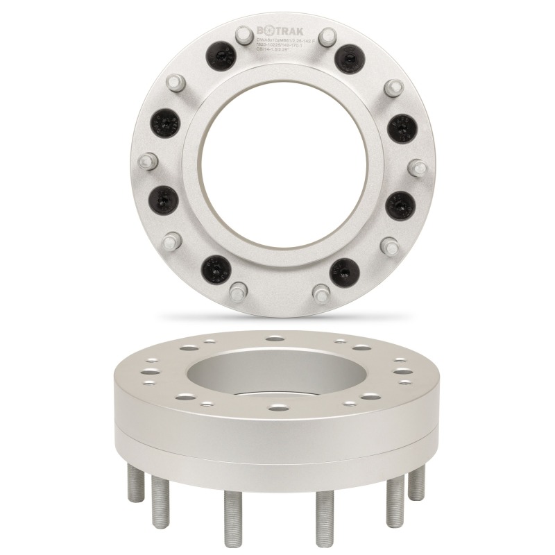BOTRAK DWA 8 to 10 Lug 2.25 Inch 8x200 to 10x225 19.5" Rim Semi Wheel Adapter Spacer for ford F350 F450 Ram 3500 4000