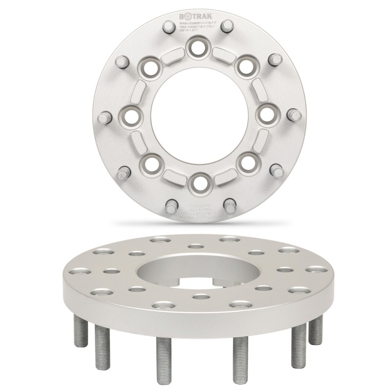 BOTRAK 8 to 10 Lug 8x6.5 to 10x225 Semi Single Wheel Spacer Adapter for ford F250 F350 2WD 4WD
