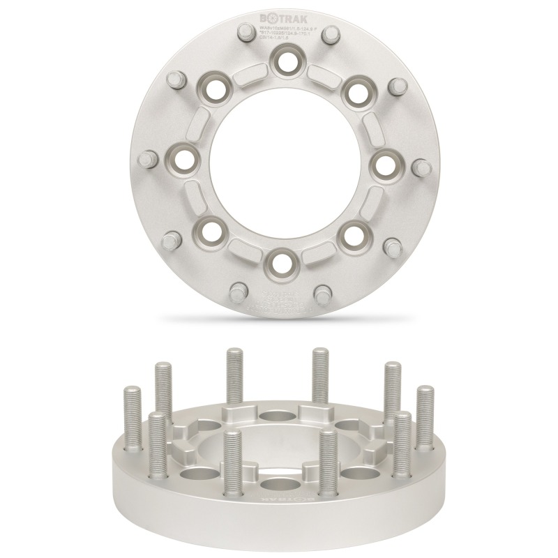 BOTRAK 8 to 10 Lug 8x170 to 10x225 19.5" Rim Semi Truck Wheel Spacers Adapters for ford F250 F350 Single Wheel