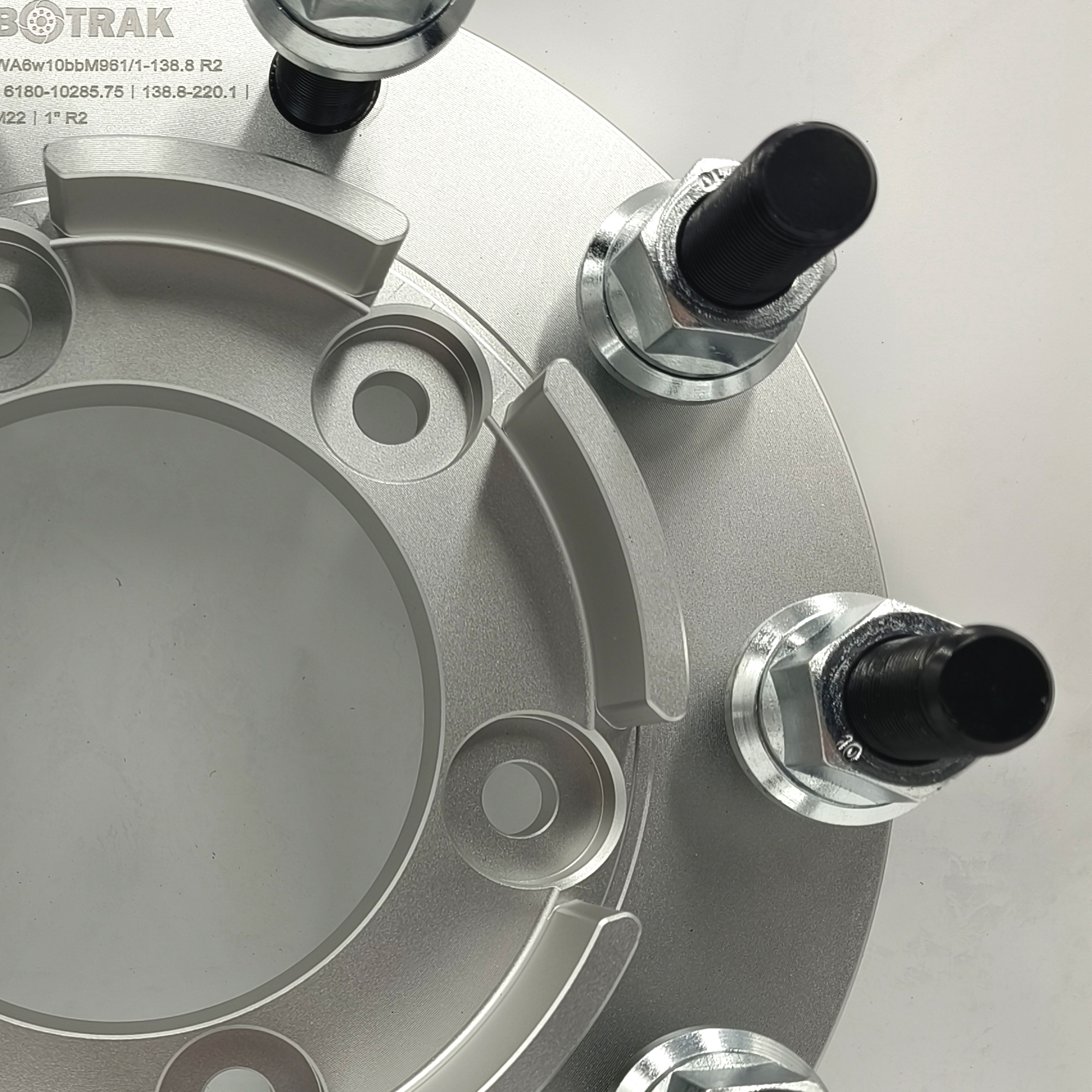 BOTRAK 6 to 10 lug 6x180 to 10x285 22.5" 24.5" rims aluminum wheel spacers adapters for ford Transit T350 dually