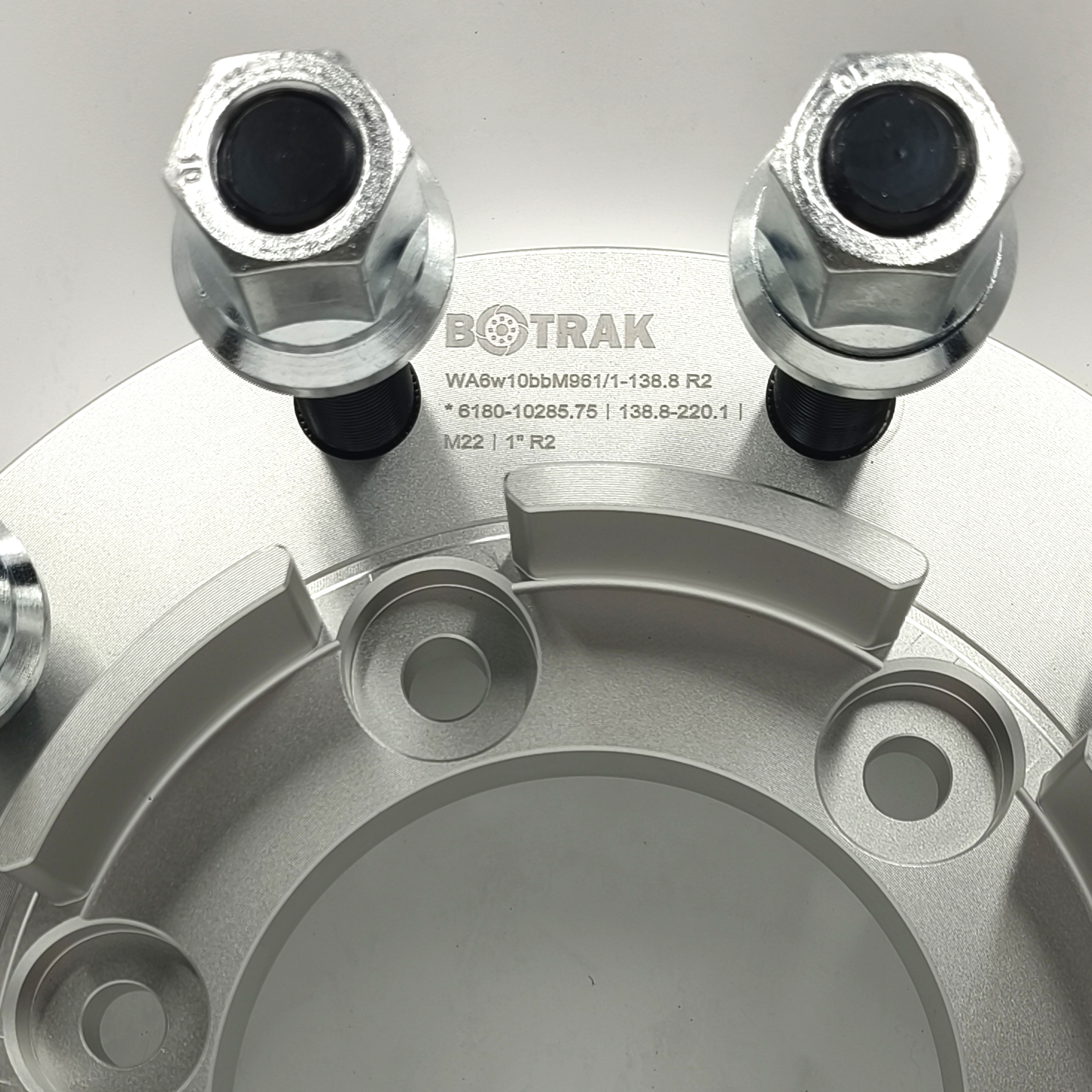 BOTRAK 6 to 10 lug 6x180 to 10x285 22.5" 24.5" rims aluminum wheel spacers adapters for ford Transit T350 dually