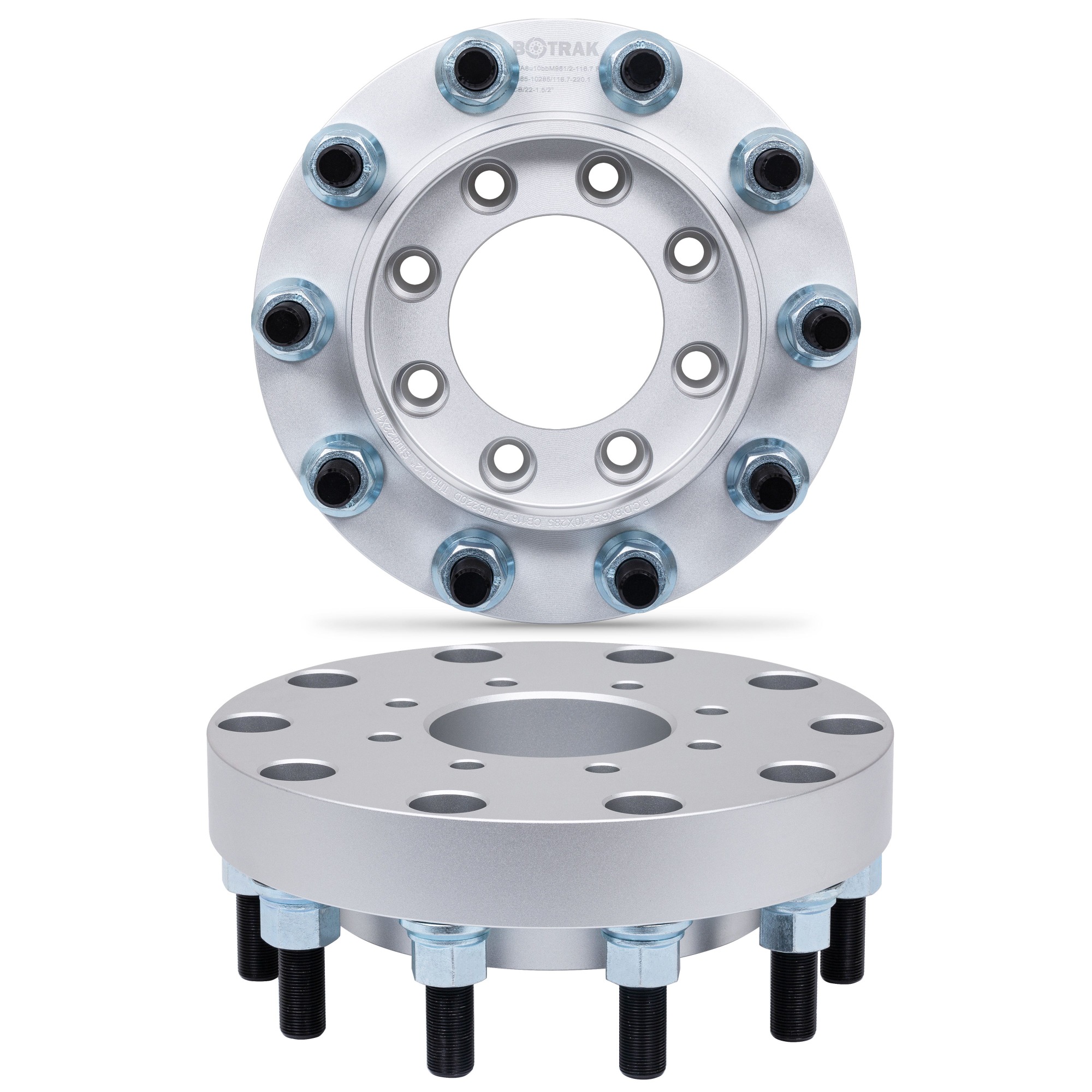 BOTRAK 8 to 10 lug 8x6.5 to 10x335 Forged Alloy Dually Wheel Adapters Spacers for Chevrolet Silverado 1500HD 2500 GMC Sierra 3500HD