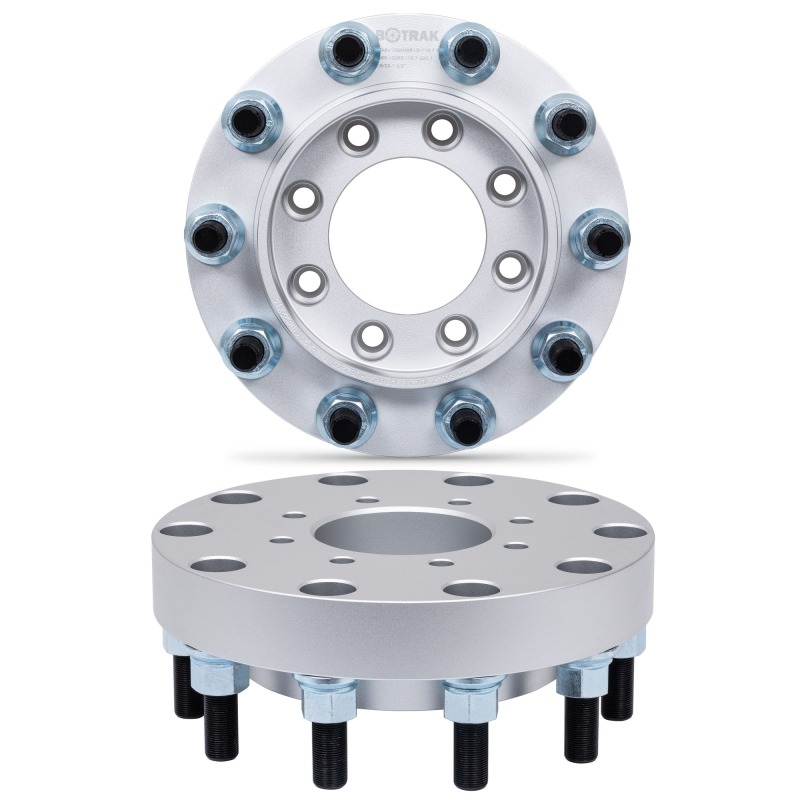 BOTRAK 8 to 10 lug 8x6.5 to 10x335 Forged Alloy Dually Wheel Adapters Spacers for Chevrolet Silverado 1500HD 2500 GMC Sierra 3500HD